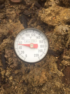 thermometer in soil